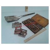 Tap and die tool set, coal shovel plus more