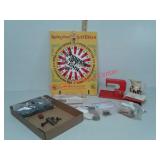 Misc lot - railroad nails, Domino