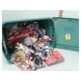 20 gallon Sterilite tote with lid and contents of