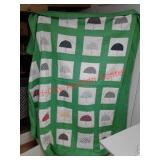 Hand-stitched umbrella quilt - approx 82" x 95"