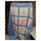 Hand-stitched  quilt - approx 96" x 80"