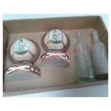 Set of baseball bookends, Clay Center, NE &