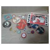 Misc vintage trinkets, oil / gas station