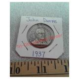 1937 John Deere Centennial token pendant