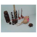 Haiti wood carved items - Maracas and more