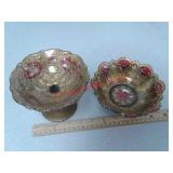 2 Goofus glass bowls dishes
