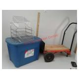 > metal file organizer, 20 gallon storage tote