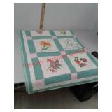 Hand stitched quilt - approx 65" x 80"