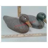 2 vintage JC Higgins life-like duck decoys