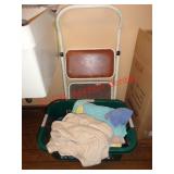 STEP STOOL, TOWELS + MORE