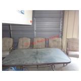 PATIO SET- GLASS TOP TABLE & 5 CHAIRS