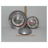 3 Chevrolet vintage hubcaps