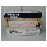 Like new Broan 30 inch white range hood exhaust