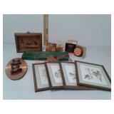 Wood coasters, maxam knife set and more