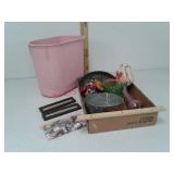 Misc deco - buttons, vase, wastebasket and more
