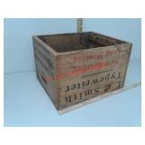 LC Smith typewriter vintage wood box / crate