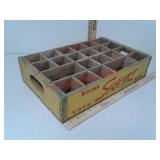 Vintage Squirt soda pop bottle crate carrier York