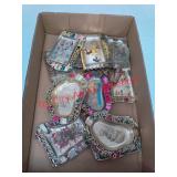 Mixed lot of metal State ashtrays