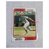 1974 Topps Cincinnati Reds Johnny Bench baseball