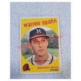 1959 Topps Warren Spahn Milwaukee Braves Baseball