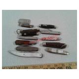 13 various pocket knife multi-tools