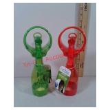 2 new O2 cool sport misting fans battery operated