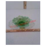 Jefferson glass company Green glass dish
