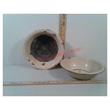2 Vintage enamel bowls