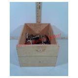 Antique vintage door knobs, hinges and locks in