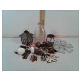 Antique door hardware, vintage bottle + + +