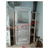 Antique wood door with original brass hardware,