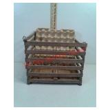 Vintage wood Egg crate & cartons
