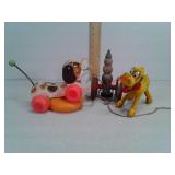 Vintage Fisher-Price Little Snoopy toy +
 tin