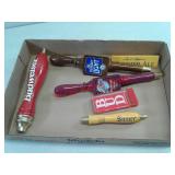 6 Beer tap handles - Budweiser, old Milwaukee