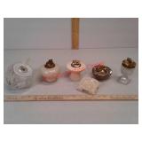 5 vintage cigarette stand lighters and marble