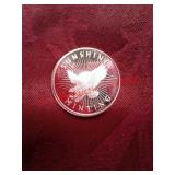 One troy ounce 999 fine silver round