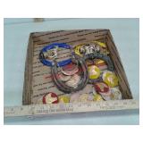 Horseshoe art and horse plastic tokens