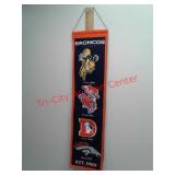 Denver Broncos football over the years wall