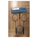 3 badminton rackets & swing with hardware