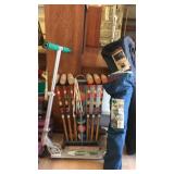 Croquet set, folding sports lounger, pop-out