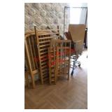 Oak convertible crib/daybed