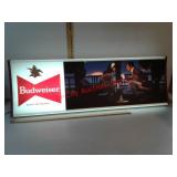 Budweiser beer lighted advertising sign - tested