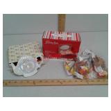 Precious Moments teapot, jewelry box unopened,