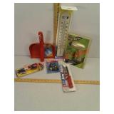 Cordless drill, measuring tape, LED flashlight +