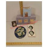 Stained glass sun catcher, silver plated jewelry