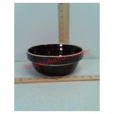 8" brown crock bowl
