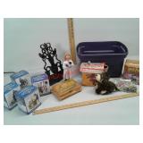 Plastic tote and contents - Long John Silver