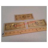 3 gold foil polymer 1 billion dollar bills