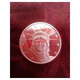 1 troy ounce 999 fine silver round