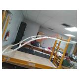 Wood canopy frame for twin size bed